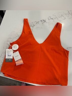 Vuori villa poppy Bright Orange V‑Neck Camisole small NWT